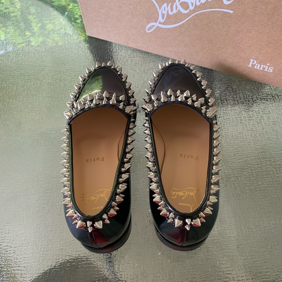 New Christian Louboutin Shoes Mattia Spikes Donna Loafers @louboutin size 35 - Picture 9 of 16